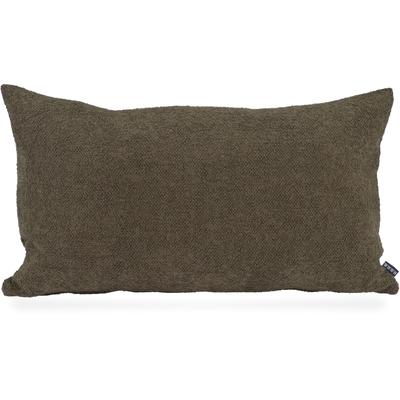 Dekokissen H.O.C.K. "Lotte", grün (dunkelgrün, olivgrün, unifarben), B:70cm H:10cm L:40cm, Polyester, Dekokissen_Sitzkissen_Kissenhüllen, Sofakissen inkl. Füllung, 60x60cm, Bouclé einfarbig, olive, Dekokissen