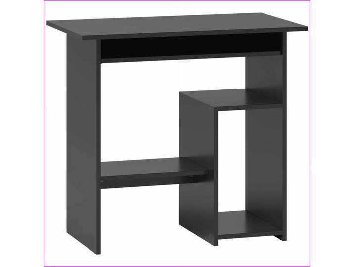 Desks & Work Surfaces - Bureau compact rangements ouverts plateau clavier - Noir