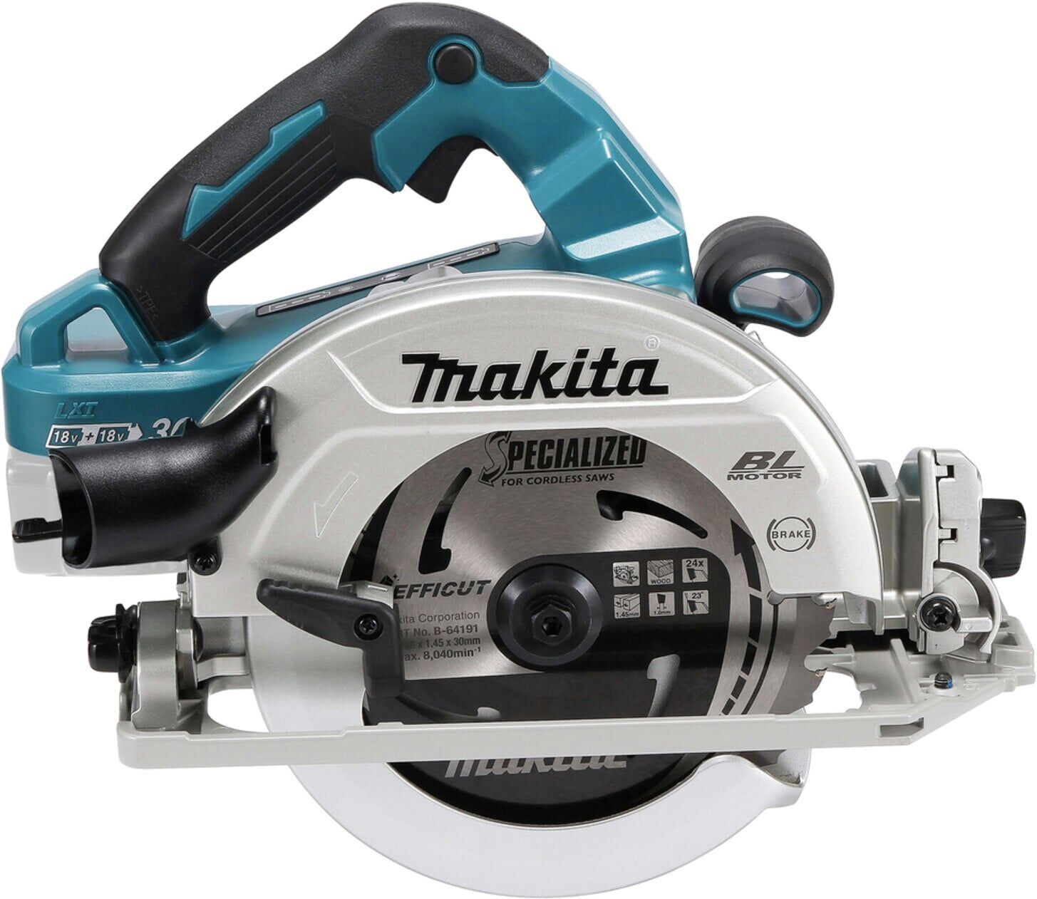 Makita Akku-Handkreissäge 2x18 V (ohne Akku, ohne Ladegerät) im MAKPAC DHS782ZJ)