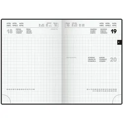 Brunnen Taschenkalender A6 2027 schwarz, 10x14 cm
