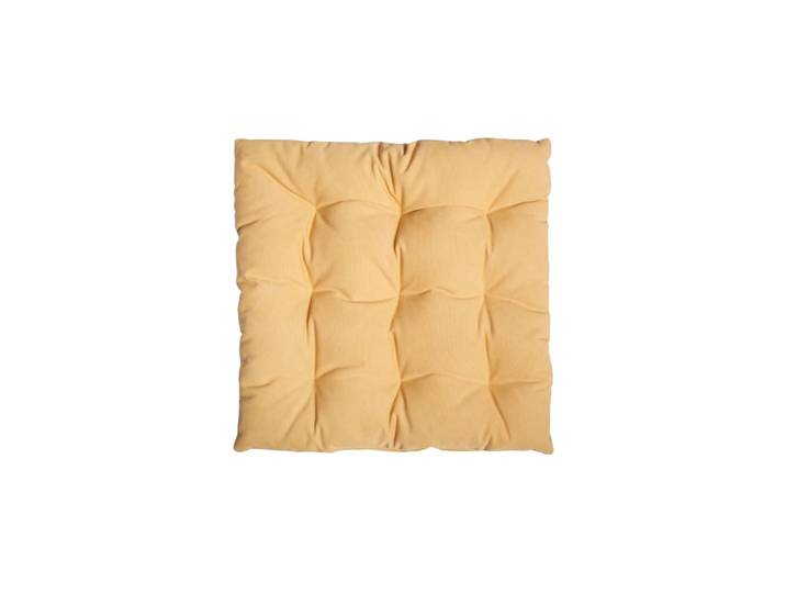 Coussin de sol en coton jaune 60x60