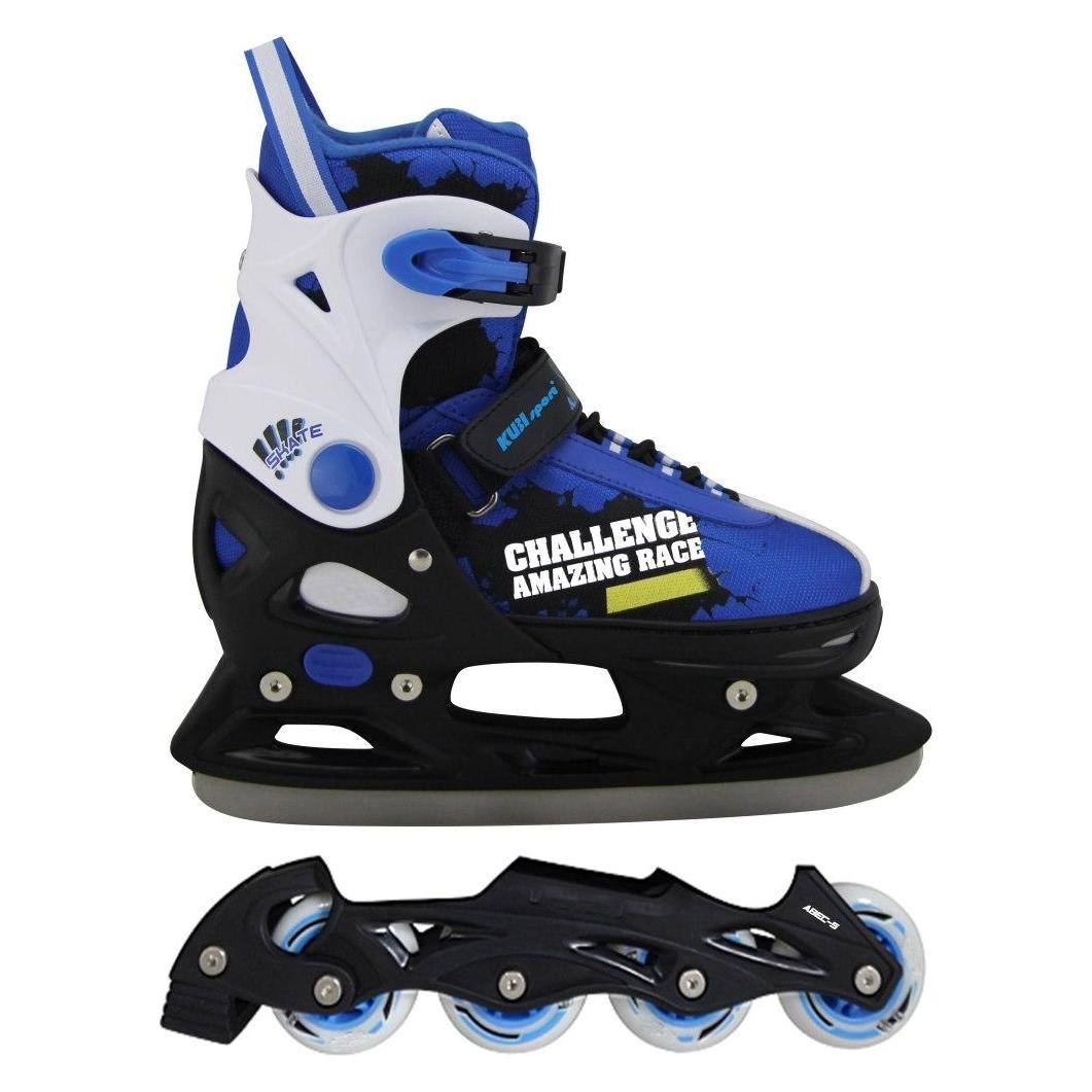 Kubi Sport Lyzworolki 2-in-1-Rollschuhe, verstellbar, für Jungen, ABEC-5, KUBISPORT, Grösse 33-36 (76181508)