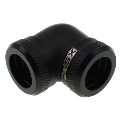 XSPC 14mm HardTube Anschraubtülle 90° L-Verbinder - Schwarz-Matt