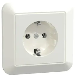Merten SCHUKO-Steckdose pws/gl volle Abdeckplatte MEG2300-1019