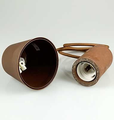 V-Tac Vt-7668 Lampadario Pendente 1mt E27 In Calcestruzzo Ф50mm Ip20 Marrone - Sku 3749