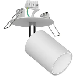 ledscom.de Deckeneinbauleuchte WAIKA, weiß matt, inkl. GU10 LED Lampe, 3-Stufen Dimmen, 500lm, warmweiß