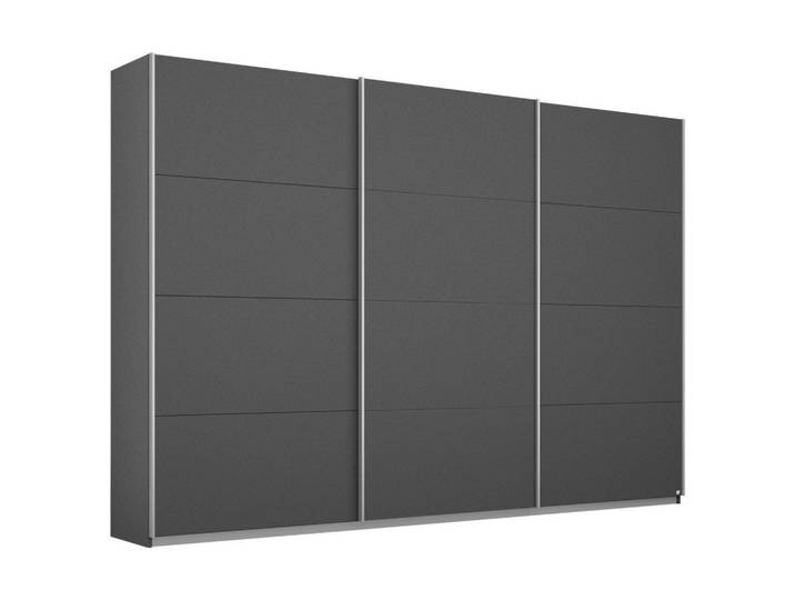 Rauch Möbel Schwebetürenschrank Rauch Belluno, Grau, 3 Fächer, 271x210x62 cm, Blauer Engel, BQ - Bündnis für Qualität, Made in Germany, Schlafzimmer, Kleiderschränke, Schwebetürenschränke