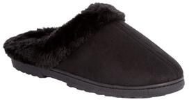 Wide Width Women's The Andy Fur Clog Slipper by Comfortview in Black (Size L W)