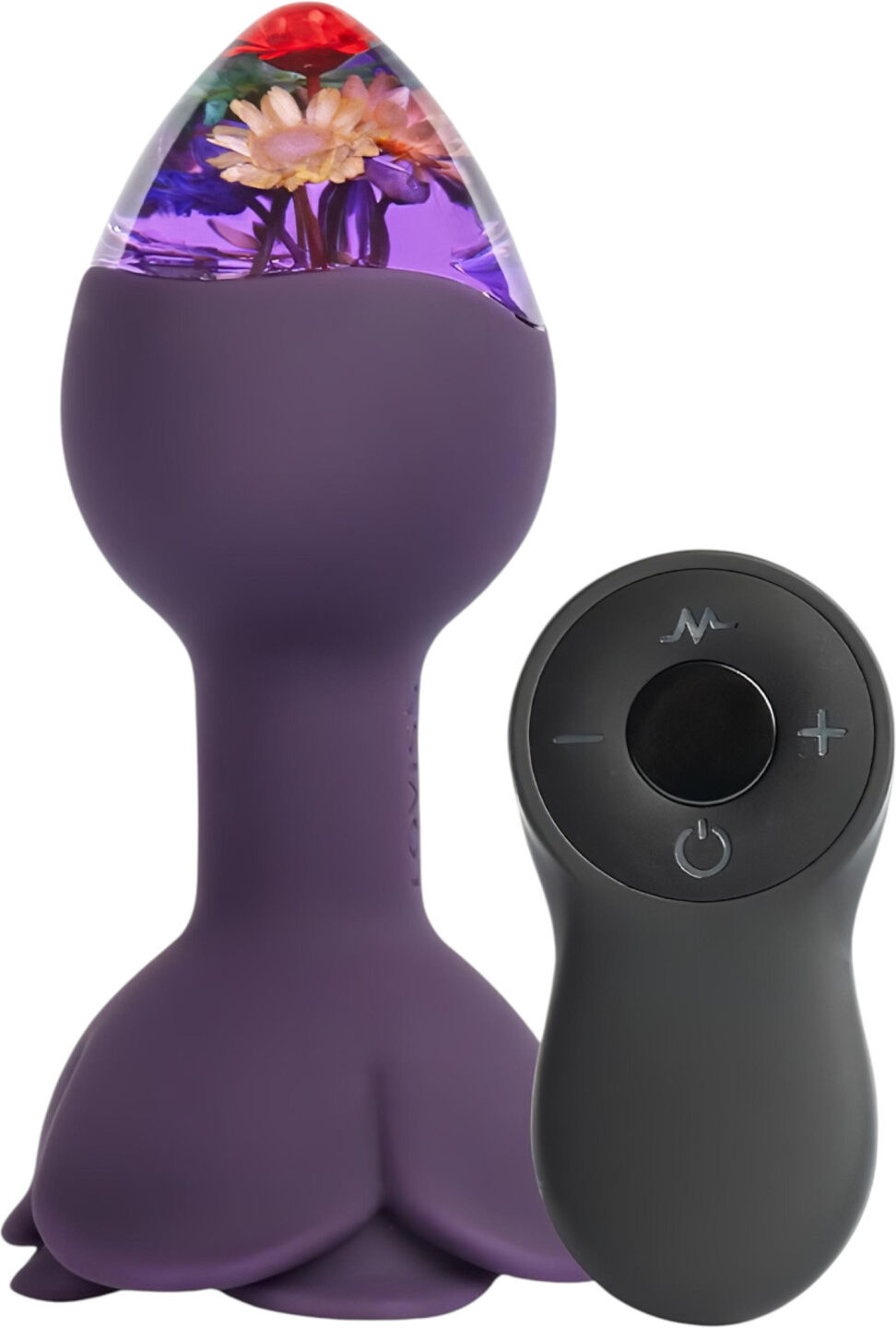 LOVISS Flower - remote‑controlled anal vibrator (purple)