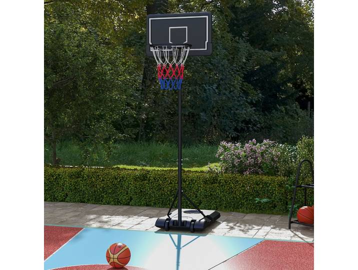 SPORTNOW Panier de Basket Extérieur Ajustable sur Pied Noir