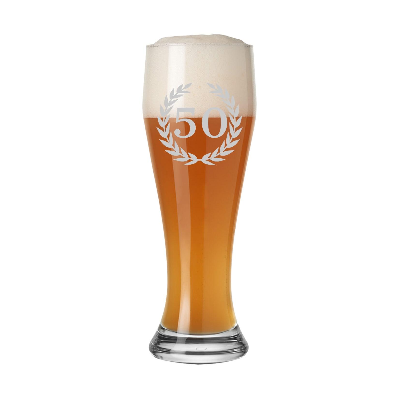 LUXENTU Weizenbierglas mit Gravur 50. Jubiläum 0,5 l