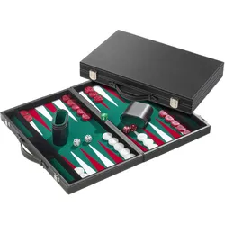 Philos-Spiele Backgammon grün, medium, Kunstleder 1732