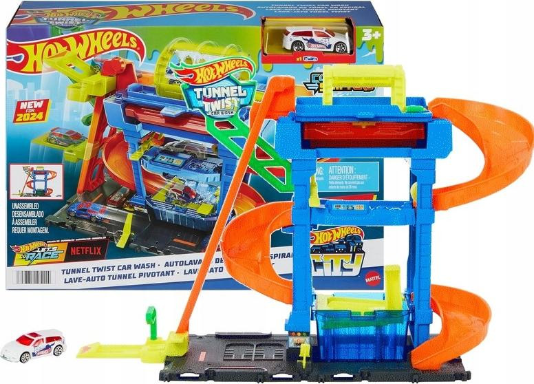 Hot Wheels City Autowasstraat met tunnelbocht