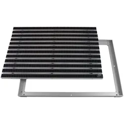 Emco Eingangsmatte DIPLOMAT + Rahmen 25mm Aluminium   100x50cm   Bürsten Schwarz