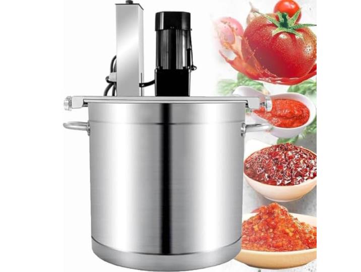 LJLYYDS Kommerzieller Topfrührer,Elektrische Mischmaschine für den gewerblichen Gebrauch - Automatischer Rührtopf mit 4-Klingen-Rührschaber, einstellbare Geschwindigkeit für Marmelade 25L