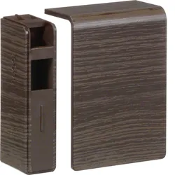 Hager SL200556D6 Endstück schnittkaschierend halogenfrei zu SL 20x55mm Dekor Sucupira