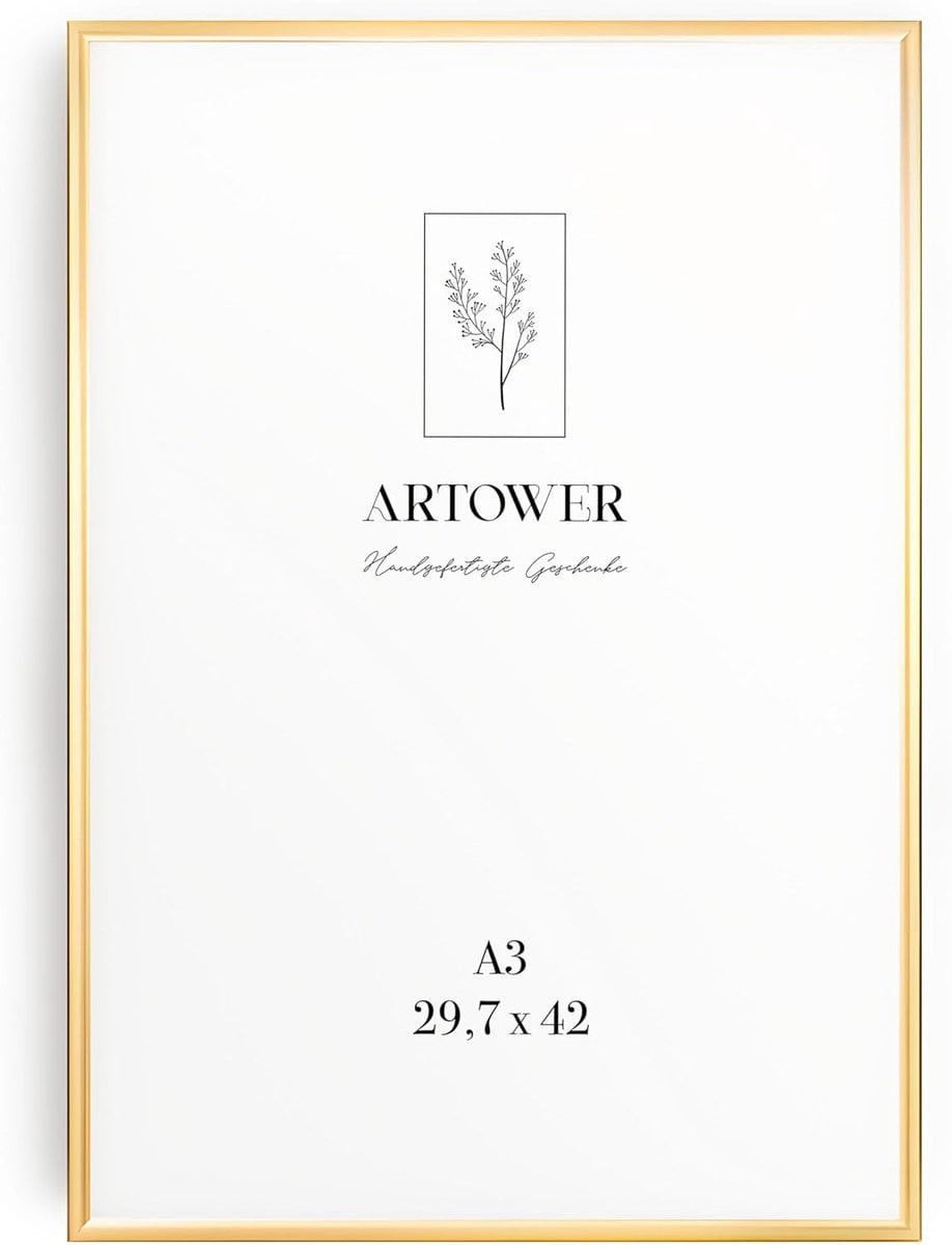 Gouden aluminium fotolijst A3 29.7 x 42 cm voor collage