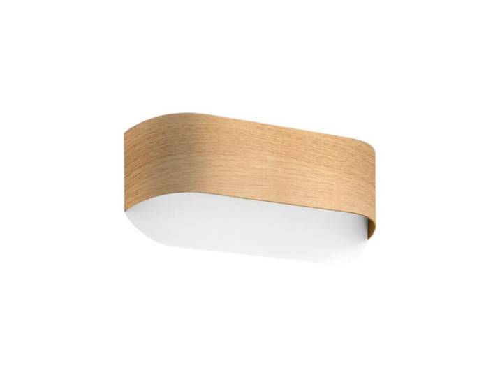 Applique métal led impression bois clair