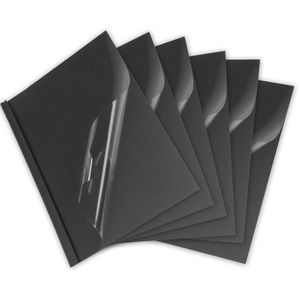 LMG Thermobindemappen A4, 1.5mm, 15 Blatt, Leinen-Karton, schwarz, 50 Stück