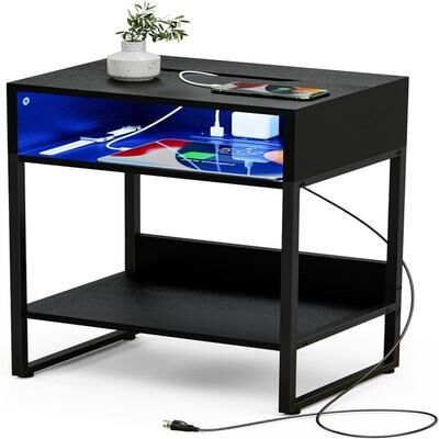 No Side Table with Charging Station