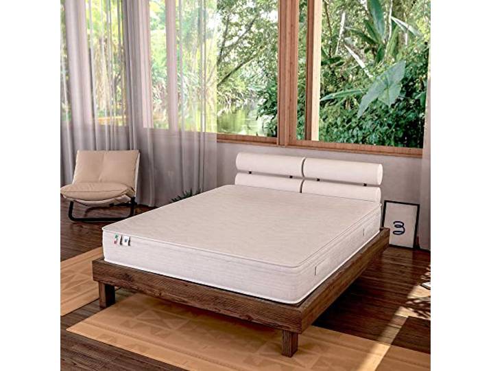 Baldiflex Emporio Amazonia Top-Matratze, mit antiallergischem und milbenbeständigem Bezug, für Doppelbett, aus 4 cm dickem Memory-Schaum und 17 cm dickem Wasserschaum, Polyurethan, weiß, 160x200x23 cm