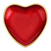 Vietri Baroque Glass Red Heart Cocktail Plate