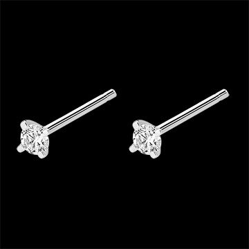 Edenly Diamant-Ohrringe Frische - Funkeln - Ohrstecker 18 Karat WeiÃŸgold und D
