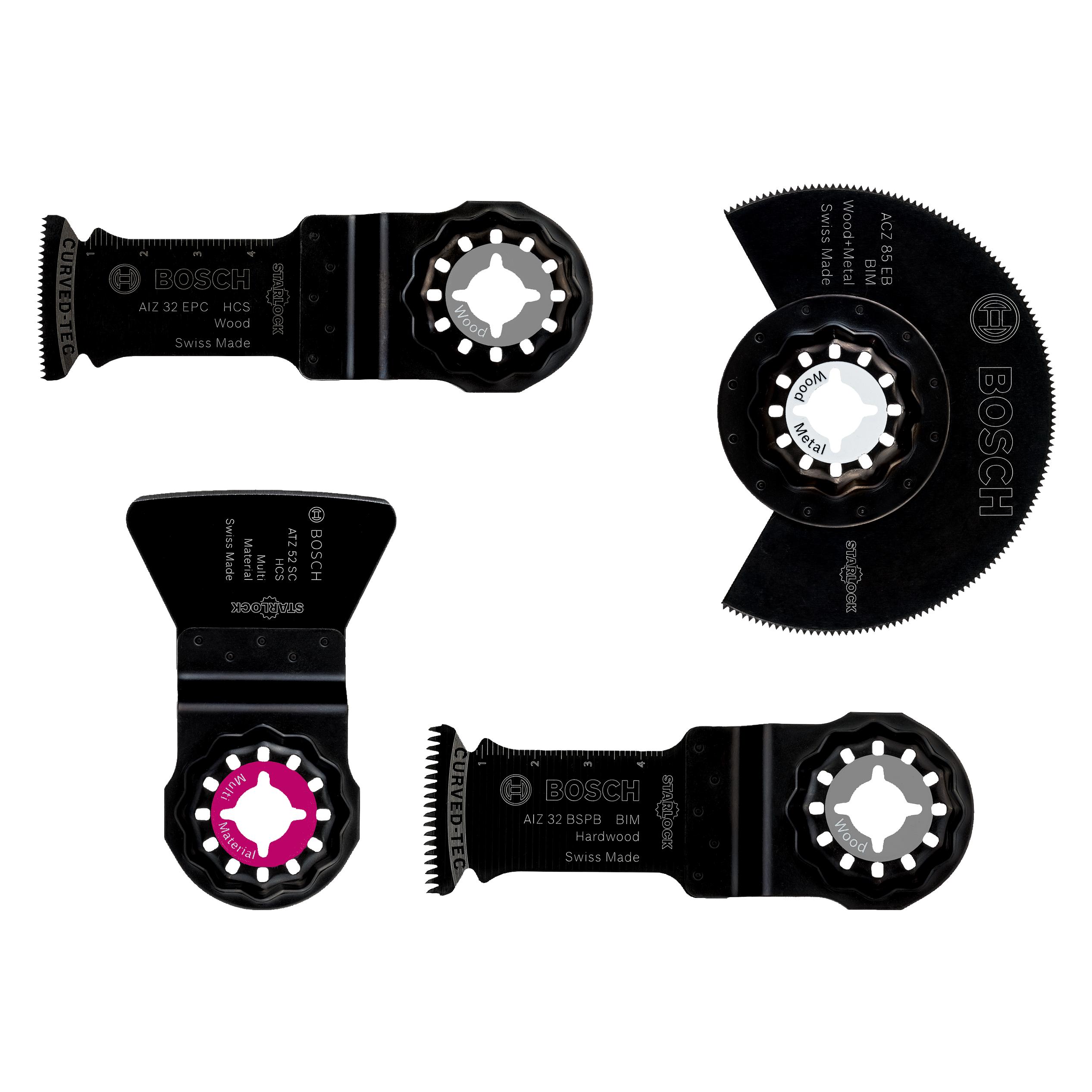 Bosch Professional Zubehör Starlock Boden-/Einbau-Set, 4-teilig (2609256979)
