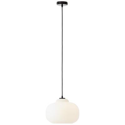 BRILLIANT Pendelleuchte "Blop", weiß, 1, Ø 30cm, Leuchten, Höhe 128,5 cm, Ø 30 cm, E27, kürzbar, Glas/Metall, Pendelleuchte