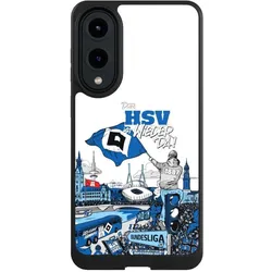 Nivocase Hülle für Samsung Galaxy S25 Edge Handyhülle NIVOcore Case Schwarz Aufstieg Hamburger SV (Samsung Galaxy S25 Edge), Smartphone Hülle, Schwarz