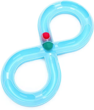 Inspire Picks Interactive Track Ball Cat Toy Cat Track Ball Toy With Spinner Disk For Self Play Entertainment blue