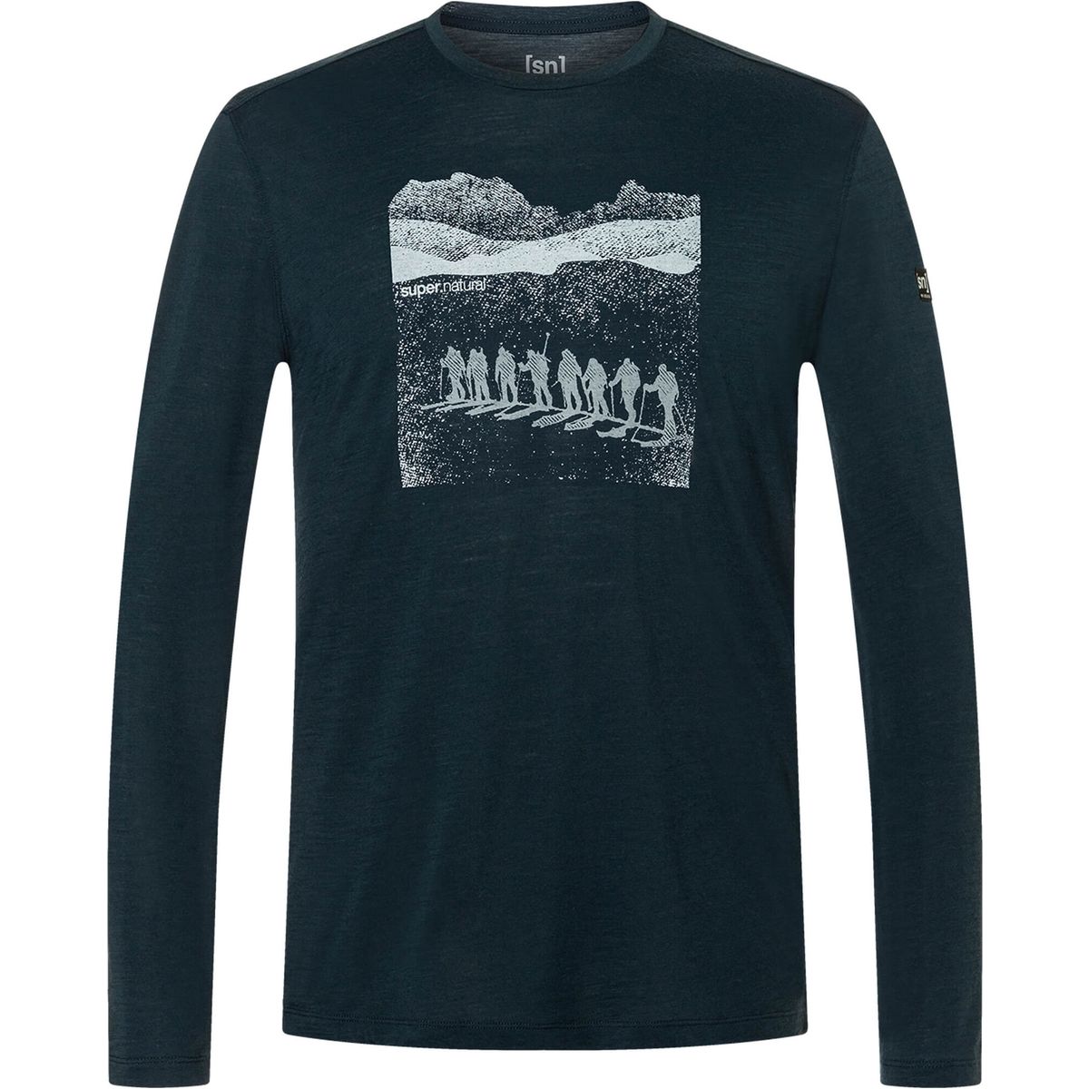 Super.Natural M Snow Trail Escape LS blueberry/f. white/blueberry (44K) S SNMP0209944KS