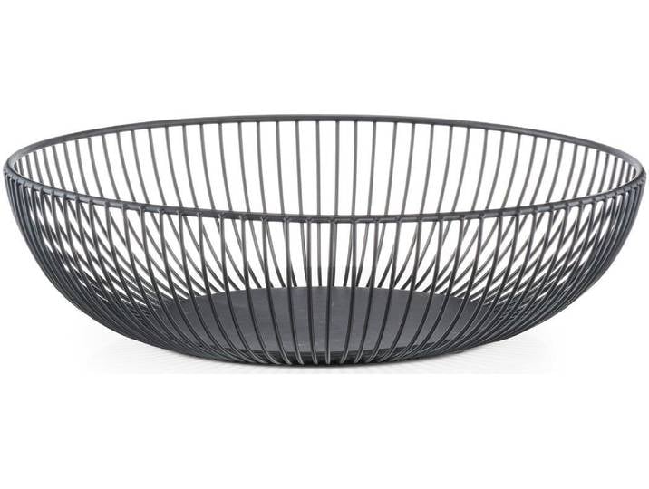 Obstschale ZELLER PRESENT, schwarz, H:8cm Ø:28cm, Metall, Schüsseln, Obstschale, in klarem Design