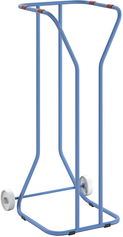 Großvolumen Abfallsackhalter, Stahl, Volumen 400 l, fahrbar, lichtblau eurokraft pro