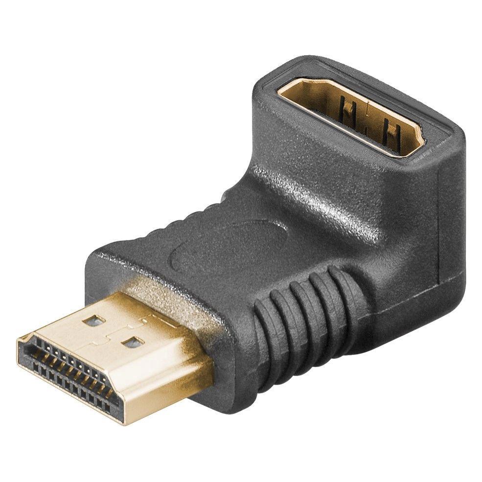 Goobay Wentronic HDMI Winkeladapter, HDMI Standard-Stecker (Typ A), Schwarz (39900002)