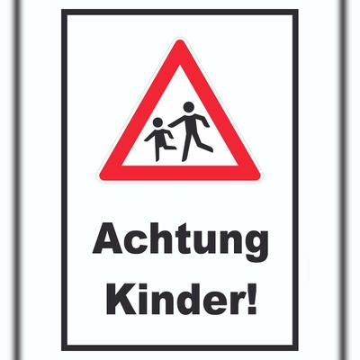 HB-Druck Achtung Kinder Schild A6 (105x148mm)
