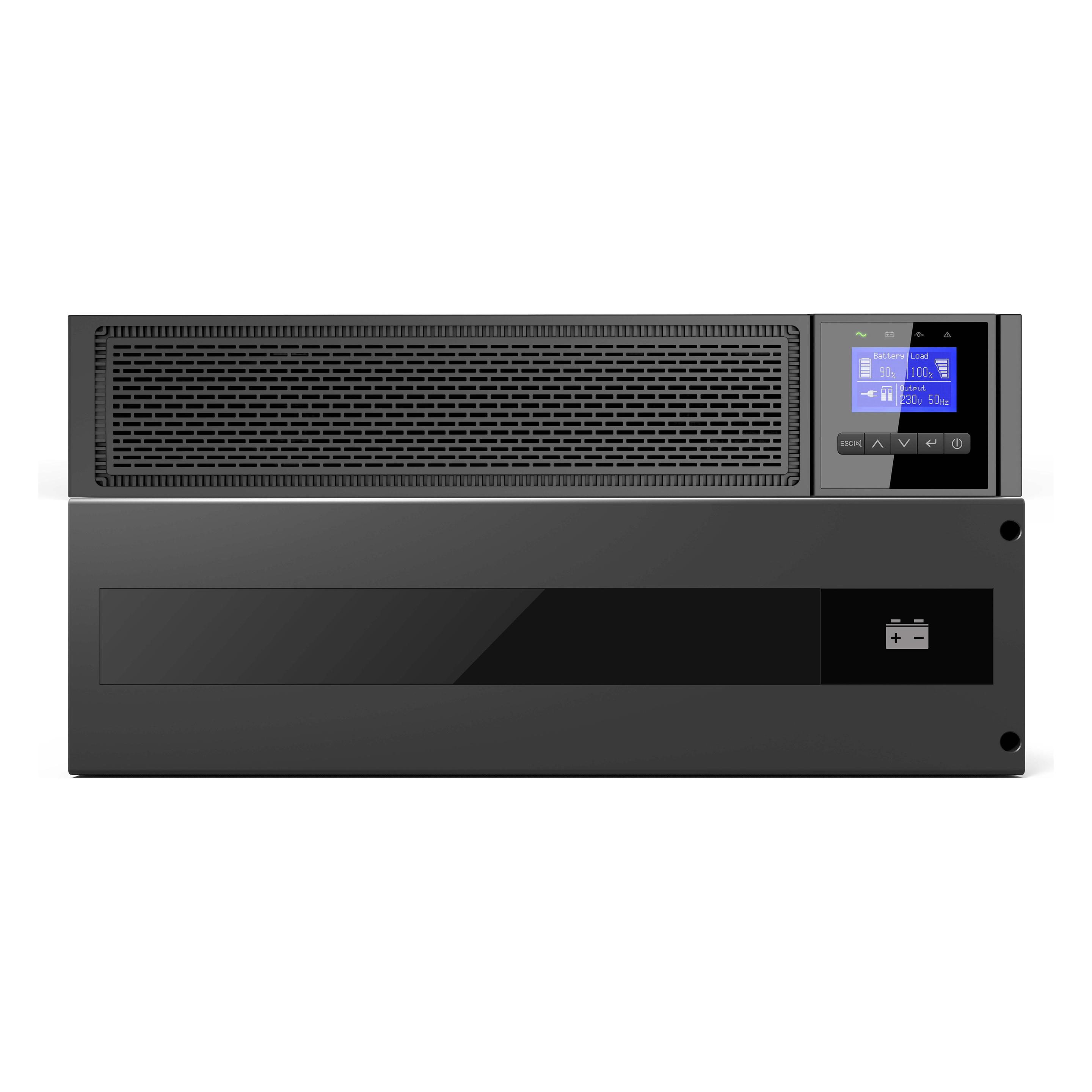 LevelOne USV Online IOT 6KVA/ 6000W VOLTA schwarz (6000 VA, 6000 W, Online-Doppelwandler USV) (UPS-2106)