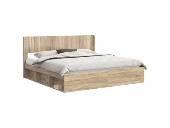 PUGYNBK Bettgestell mit Stauraum und Kopfteil Hochwertiges Holz, Lattenrost, ohne Boxspring, einfache Reinigung, einfache Montage