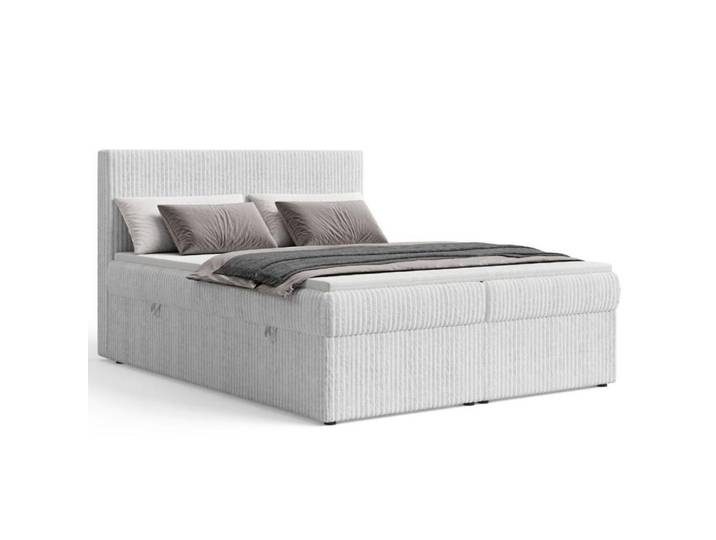 Graingold Boxbett Brisa 200x200 Grau, 200x200 cm, Schlafzimmer, Betten, Boxspringbetten