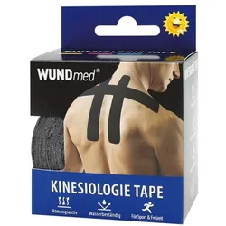 WUNDmed Kinesiologie Tape 5 cm / 5 m schwarz schwarz