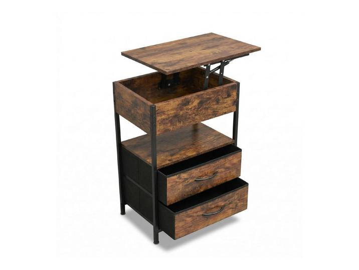 LuxusKollektion Nachttisch Nachttisch Industrial mit Geheimfach Holz (1-St)