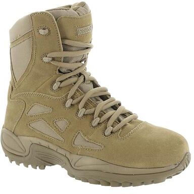 "Reebok Work Rapid Response RB 8"" - Mens 8 Tan Boot Medium"