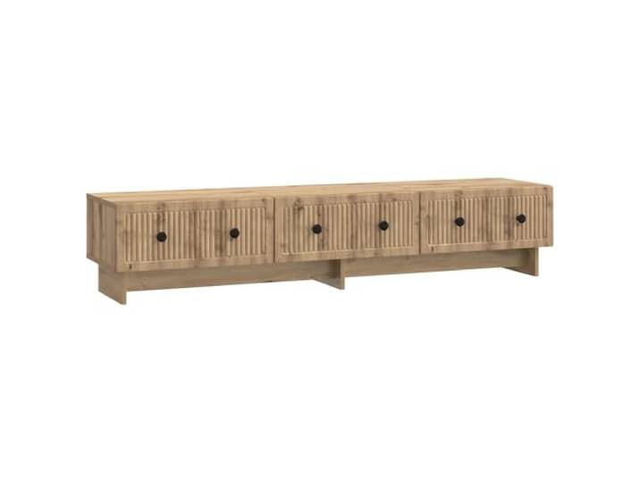KTHLBRH TV-Schrank 147 x 34,5 x 30 cm Eiche handgefertigt Holztechnik, 3 Schubladen, Metallgriffe, Vintage-Stil, Wohnzimmer