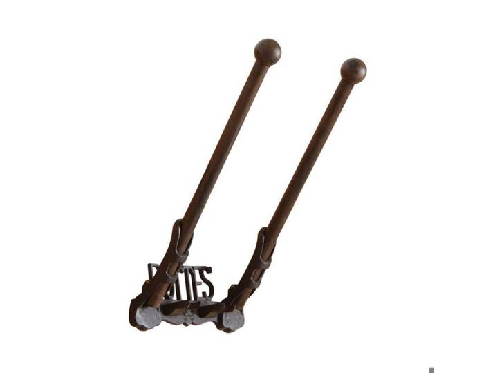 Porte-bottes mural - Fonte - Marron - Dimensions 13x9x23 5 cm - Rangement intérieur - Mixte