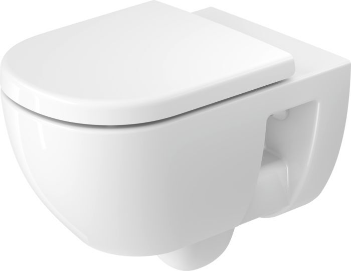 Duravit D-Code Wand WC Tiefspüler 2514090000 Weiß Hochglanz, 370x570mm, Rimless