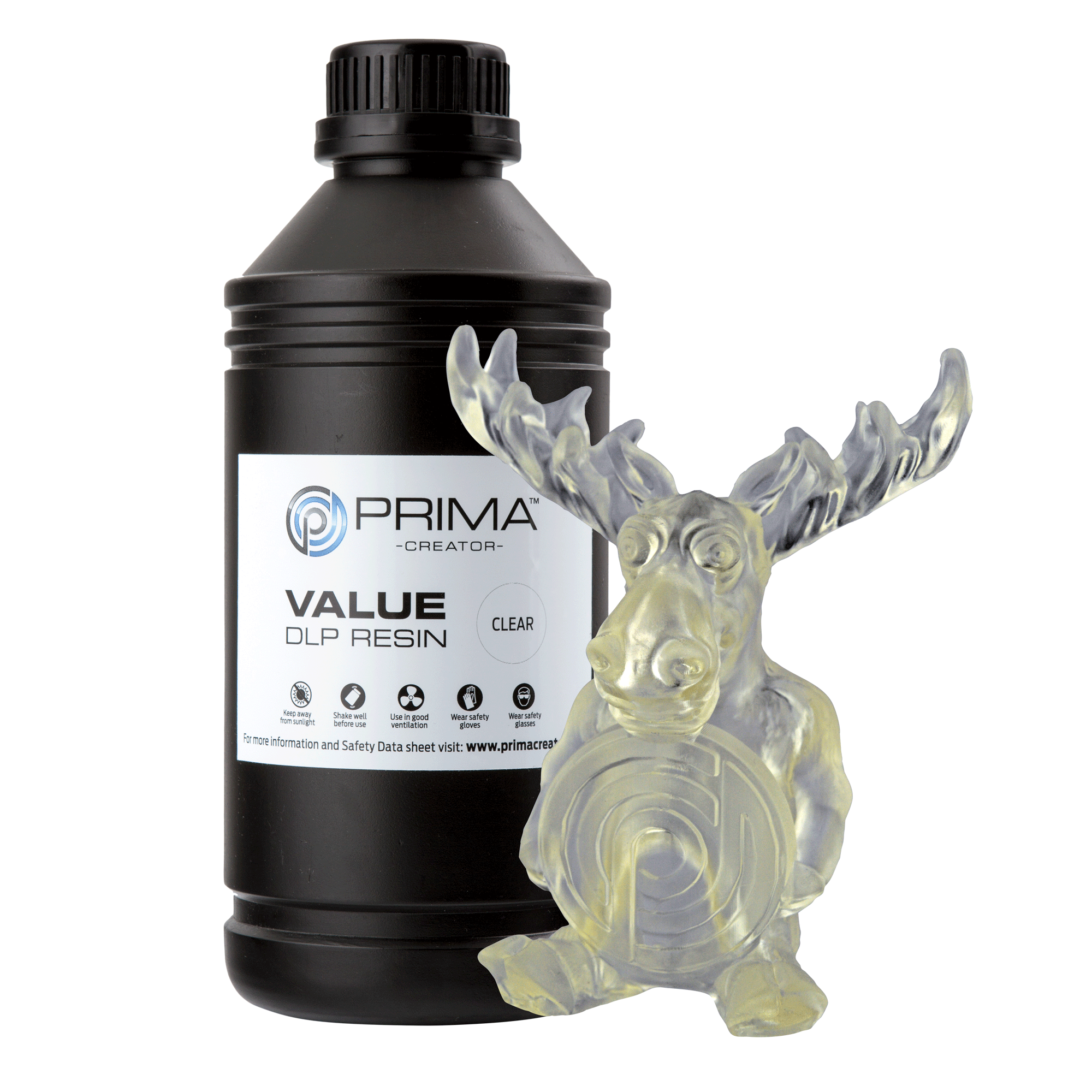 PrimaCreator Value UV / DLP Resin - 1kg - Clear PV-RESIN-B405-1000-CL