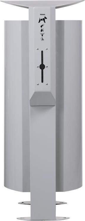 Robuster 100L Stand-Hundekot-Abfallbehälter | mit integriertem Beutelspender | Arkea Canin von Rossignol, Farbe:Metallgrau