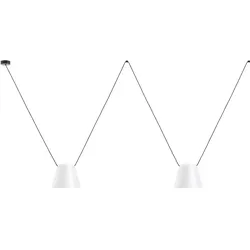 LEDS C4 Pendelleuchte ATTIC DOUBLE CONIC SHAPE E27 15W weiß LEDS-00-7395-05-14
