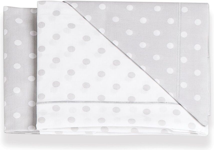 Set lenzuola culla Italbaby 40 1005 004 NEXT2ME co-sleeping Pois grey