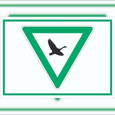HB-Druck Rastgebiet für Zugvögel Symbol Schild A0 (841x1189mm)